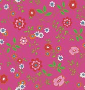 Bluuming Affairs - Behang Bloemen - Kinderkamer - Babykamer - Behangpapier - Roze - 0,53 x 10 M.