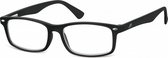 leesbril unisex rechthoekig zwart (MR83) sterkte +2.00