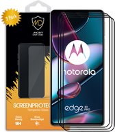 Lot de 3 Protecteurs d'écran d'écran Motorola Edge 30 Pro , économiseurs d'écran en Glas MobyDefend , Rebords noirs | Protecteurs d'écran / Lunettes Convient pour : Motorola Edge 30 Pro