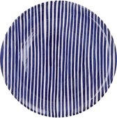 Casa Cubista  - Dinerbord met smal streeppatroon blauw 27cm - Dinerborden