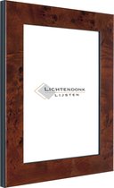 Fotolijst - Wortelnoot - 3 cm breed profiel - Fotomaat 28x35 - Ontspiegeld glas - Art.nr. 10592128351