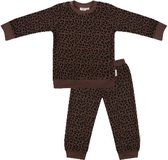 pyjama Leopard katoen bruin maat 18-24 maanden