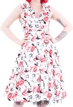 Hibiscus Dress White . Jurk - Vrouwen Jurk - Dames Jurk