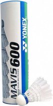 badmintonshuttles Mavis 600 medium wit 6 stuks