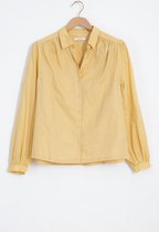 Sissy-Boy - Gele doorknoop blouse