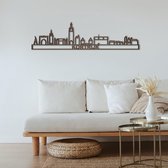 Skyline Kortrijk Notenhout 165 Cm Wanddecoratie Voor Aan De Muur Met Tekst City Shapes