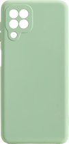 Shop4 - Samsung Galaxy A22 4G Hoesje - Zachte Back Case TPU Siliconen Mat Mint Groen