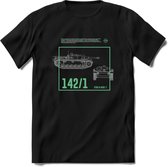 Stug 3 Tank Destroyer leger T-Shirt | Unisex Army Tank Kleding | Dames / Heren Tanks ww2 shirt | Blueprint | Grappig bouwpakket Cadeau - Zwart - XL