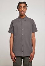 Urban Classics Overhemd -XXL- Knitted shirt Grijs