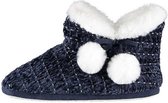 sloffen gebreid meisjes textiel/elastomeer blauw mt 31-32