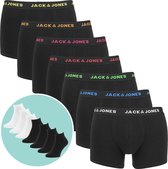 Jack & Jones flax travel kit 7P boxers & sneaker socks zwart - M