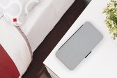 Bookcase Geschikt voor iPhone 11 telefoonhoesje - Metaal print - Grijs - Met vakjes - Wallet case met magneetsluiting