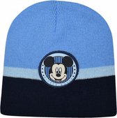 muts Mickey Mouse junior acryl blauw/zwart one-size