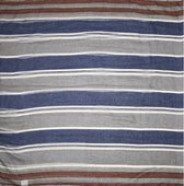 sjaal dames 90 x 90 cm polyester blauw/grijs/bruin