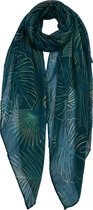 Juleeze Sjaal Dames Print 80*180 cm Groen Synthetisch Bladeren Shawl Dames Sjaal