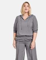 SAMOON Dames 3/4-mouwen met capuchon Iron Grey-44