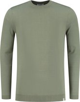 Purewhite -  Heren Regular Fit   Trui  - Groen - Maat XL