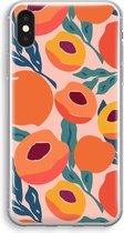 Case Company® - iPhone XS hoesje - Perzik - Soft Cover Telefoonhoesje - Bescherming aan alle Kanten en Schermrand