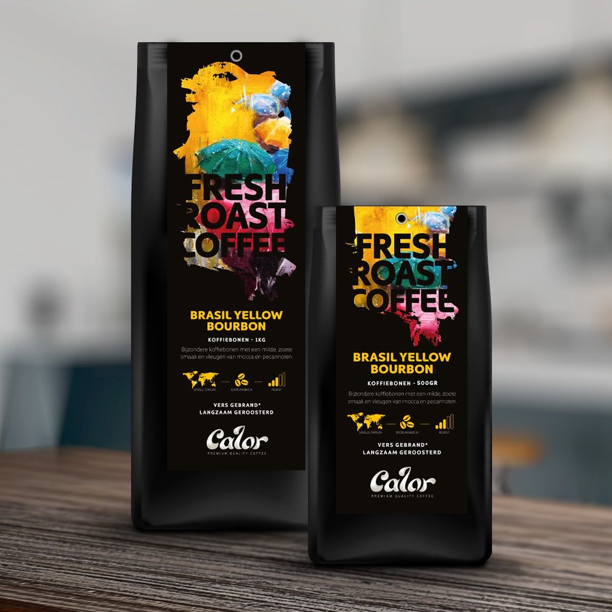 CALOR Brasil Yellow Bourbon koffiebonen 100% arabica Single-Origin 1000 gr