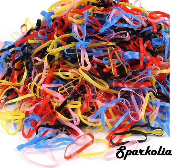 2500 STUKS - Kleine elastiekjes - multicolor - mix kleuren - Vlechtjes Elastieken -... bol.com
