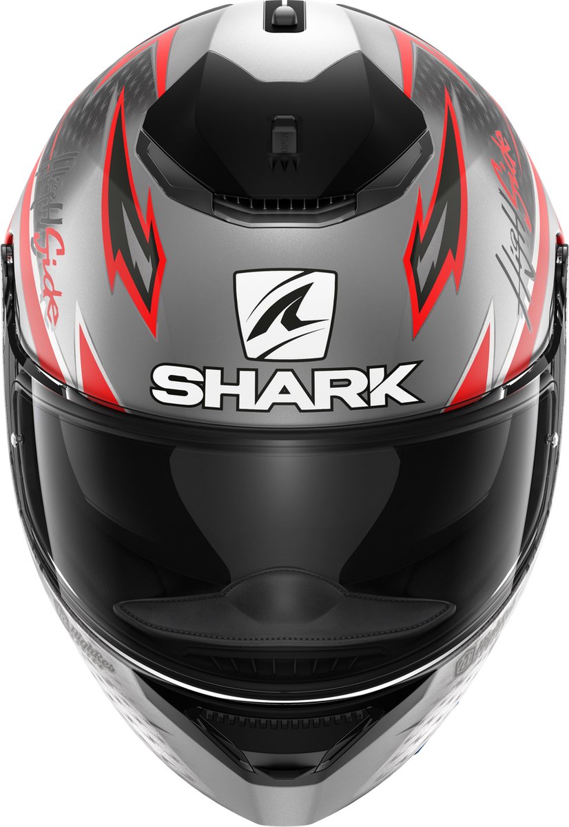 SHARK SPARTAN 1.2 ADRIAN PARASSOL Motorhelm integraalhelm Mat Antraciet Rood - Maat S – foto 4