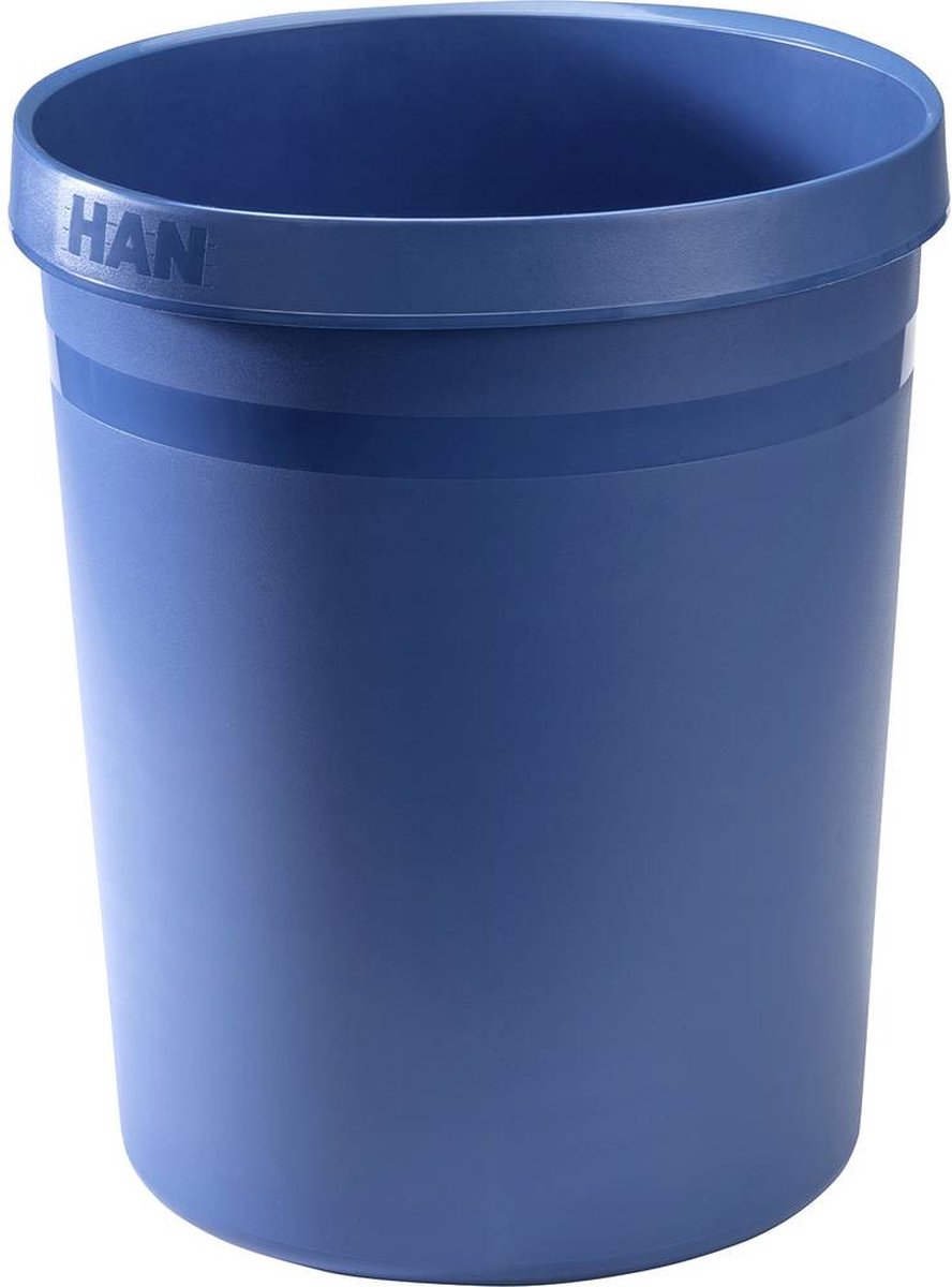 Goedkoopste HAN GRIP KARMA 18198-16 Prullenbak 18 l (Ø x h) 312 mm x 350 mm Kringloop kunststof Blauw 1 stuk(s