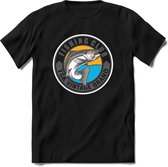TSK fishing club | vissen outdoor T-Shirt Heren / dames | hengelsport cadeau Shirt - grappige Spreuken, Zinnen en Teksten Maat S