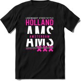 Amsterdam - Holland | TSK Original & vintage | T-Shirt Heren - Dames | Roze | Perfect Cadeau Shirt | Grappige Spreuken - Zinnen - Teksten | Maat S