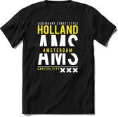 Amsterdam - Holland | TSK Original & vintage | T-Shirt Heren - Dames | Geel | Perfect Cadeau Shirt | Grappige Spreuken - Zinnen - Teksten | Maat XL