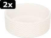 2x # VOERB KERAMIEK WIT 20CM 1,6LTR