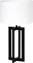 Light & Living Mace tafellamp - schemerlamp - 53 cm hoog - Ø30 cm - zwart frame met witte kap