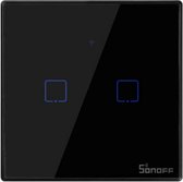 Sonoff Wi-Fi Wandschakelaar T3EU2C-TX black