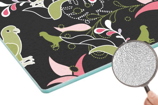 Planche à découper en Verres - 39x28 - Jungle - Vogel - Motifs - Planches à découper en Glas