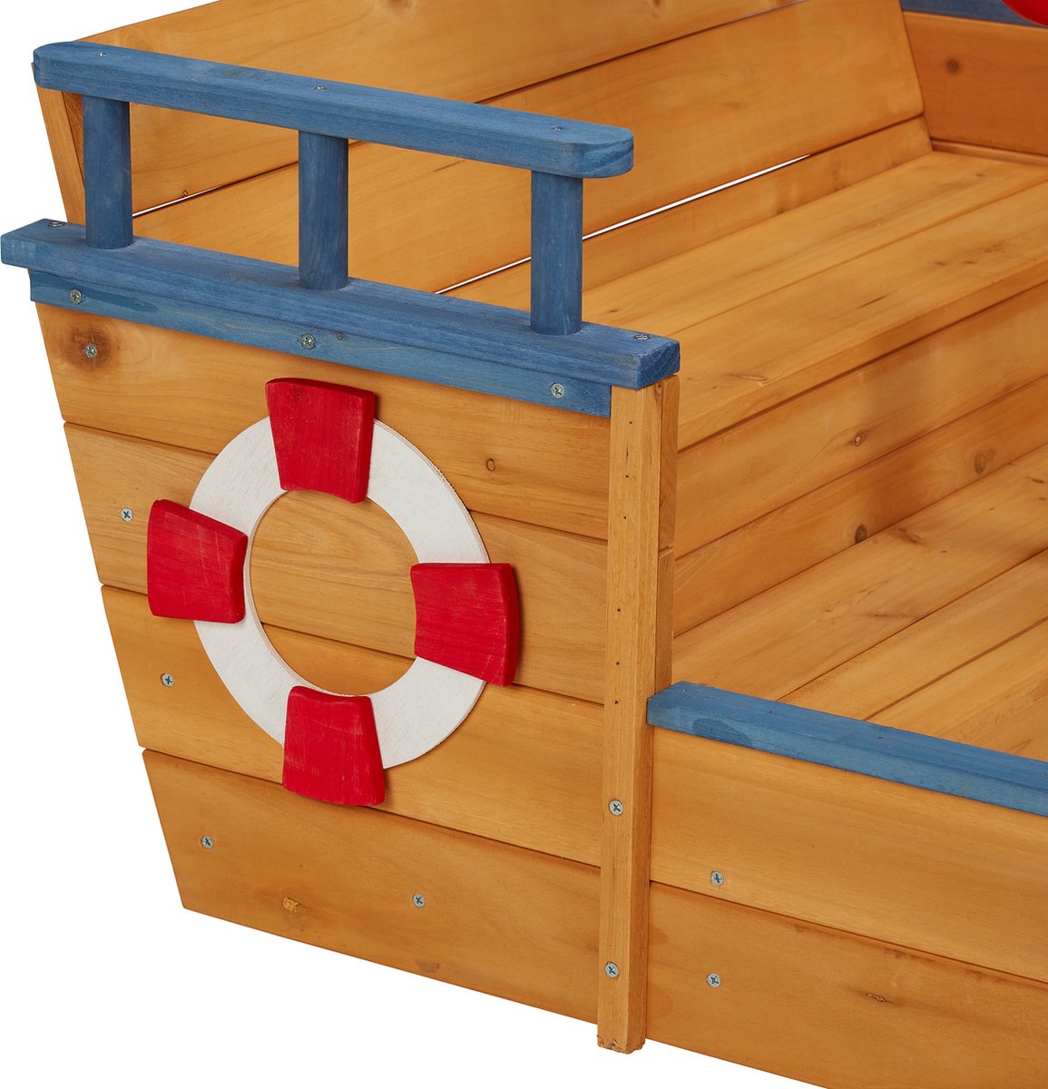 Bac à sable bateau en bois pour enfants 179x121x120cm SOULET