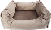 Madison Velours Dog Bed Taupe M