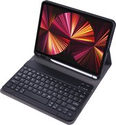 Hoesje Geschikt voor iPad Pro 2020 (11 inch) Toetsenbord Hoes Book Case - Hoes Geschikt voor iPad Pro 11 inch (2020) Toetsenbord Hoesje Keyboard Cover - Zwart