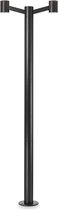 Ideal Lux Clio - Vloerlamp  Modern - Zwart - H:197cm - E27 - Voor Binnen - Aluminium - Vloerlampen  - Staande lamp - Staande lampen - Woonkamer - Slaapkamer