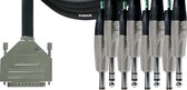 Cordial Intro Multicore D-Sub/jack symm 8-voudig, Rean stekker, 3,0m - Analoge multicore kabels