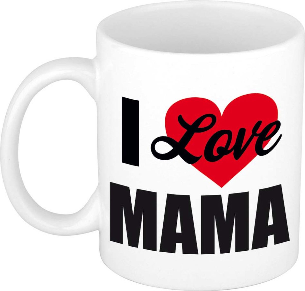 I love mama / Ik hou van mama cadeau koffiemok / theebeker wit - Cadeau mok / Moederdag