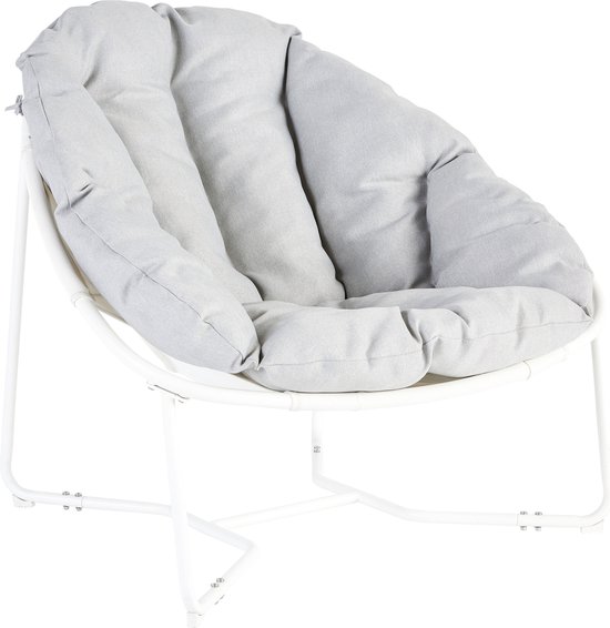 NATERIAL - Tuinfauteuil COCOON - Outdoor Papasan fauteuil - Tuinstoel - Met kussen - Staal - Textilene