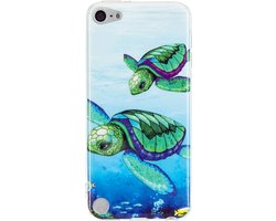 Peachy TPU hoesje geschikt voor iPod Touch 5, 6 en 7 - blauw en groen