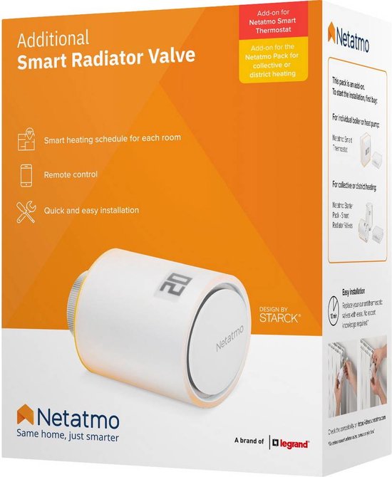 Netatmo NAV01-DE Draadloze radiatorthermostaat Netatmo NAV01-DE Draadloze radiatorthermostaat