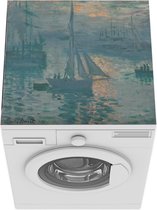 Wasmachine beschermer mat - Opkomende zon - Schilderij van Claude Monet - Breedte 60 cm x hoogte 60 cm