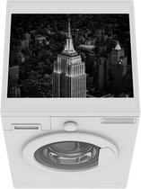 Wasmachine beschermer mat - Luchtfoto van Empire State building -zwart-wit - Breedte 55 cm x hoogte 45 cm