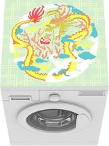 Wasmachine beschermer mat - Draak - Patronen - Wolken - Breedte 60 cm x hoogte 60 cm