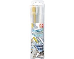 Sakura 3 gelpennen hobby materialen set goud – zilver – wit