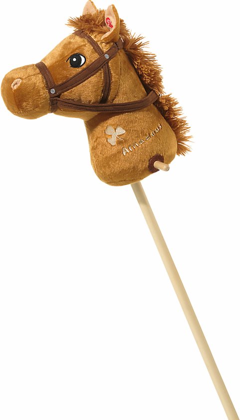 Pluche stokpaard bruin met geluid 110 cm - Speelgoed - Actief spelen - Paard/pony...  | bol.com
