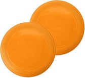 10x stuks oranje speelgoed frisbee 21 cm - Buiten speelgoed - Strand speelgoed
