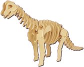Houten dieren 3D puzzel brachiosaurus dinosaurus - Speelgoed bouwpakket 23 x 18,5 x 0,3 cm.