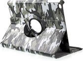 Peachy Camouflage hoes legerprint cover iPad 2017 2018 - Groen Wit Zwart